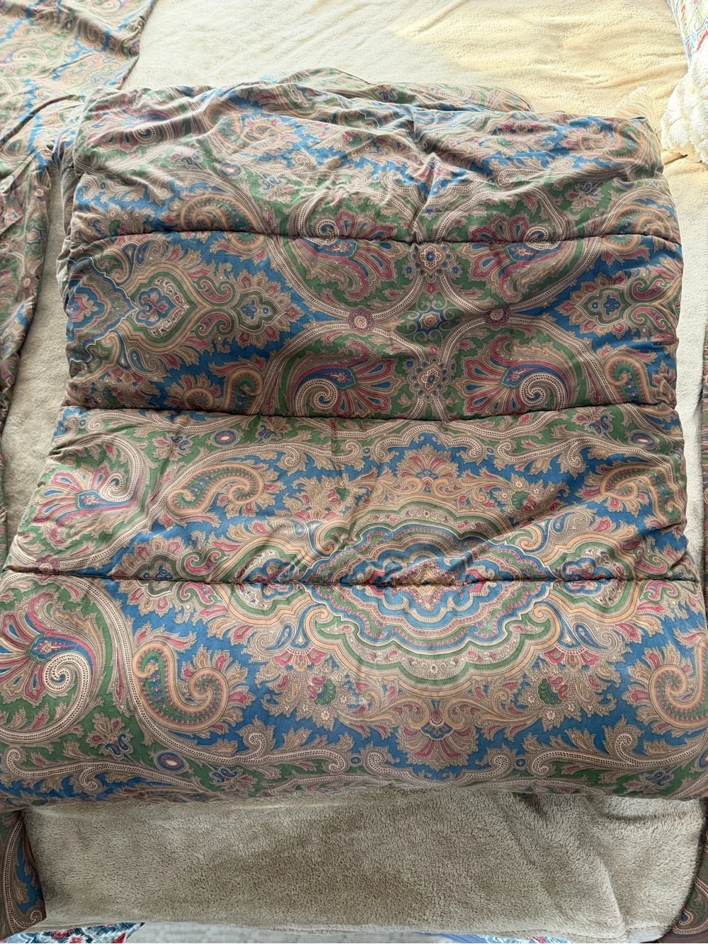 Vtg Ralph Lauren Brianna Paisley Full/Queen Comforter 2 Pillowcases & 2 Drapery